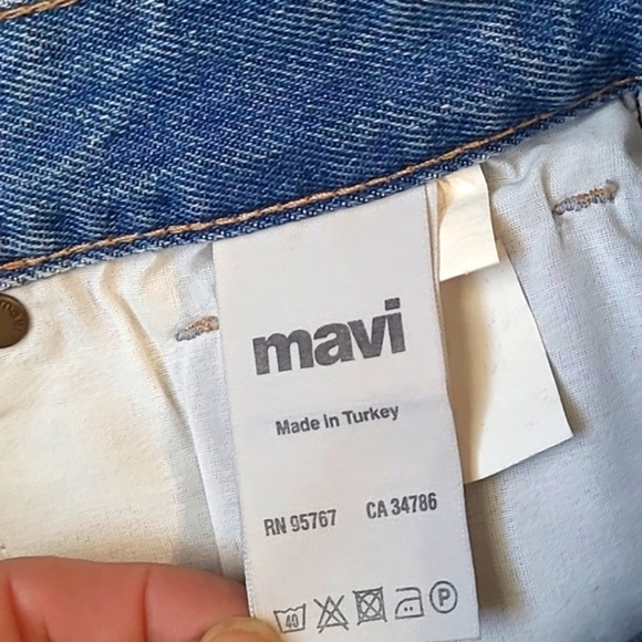 🆕️NWT Mavi Lindsay Raw Hem Light Wash Blue Denim Jean Skirt Womens Size Small - Picture 8 of 17